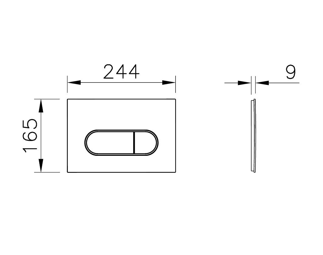Панель смыва VitrA Root Round хром 740-2280