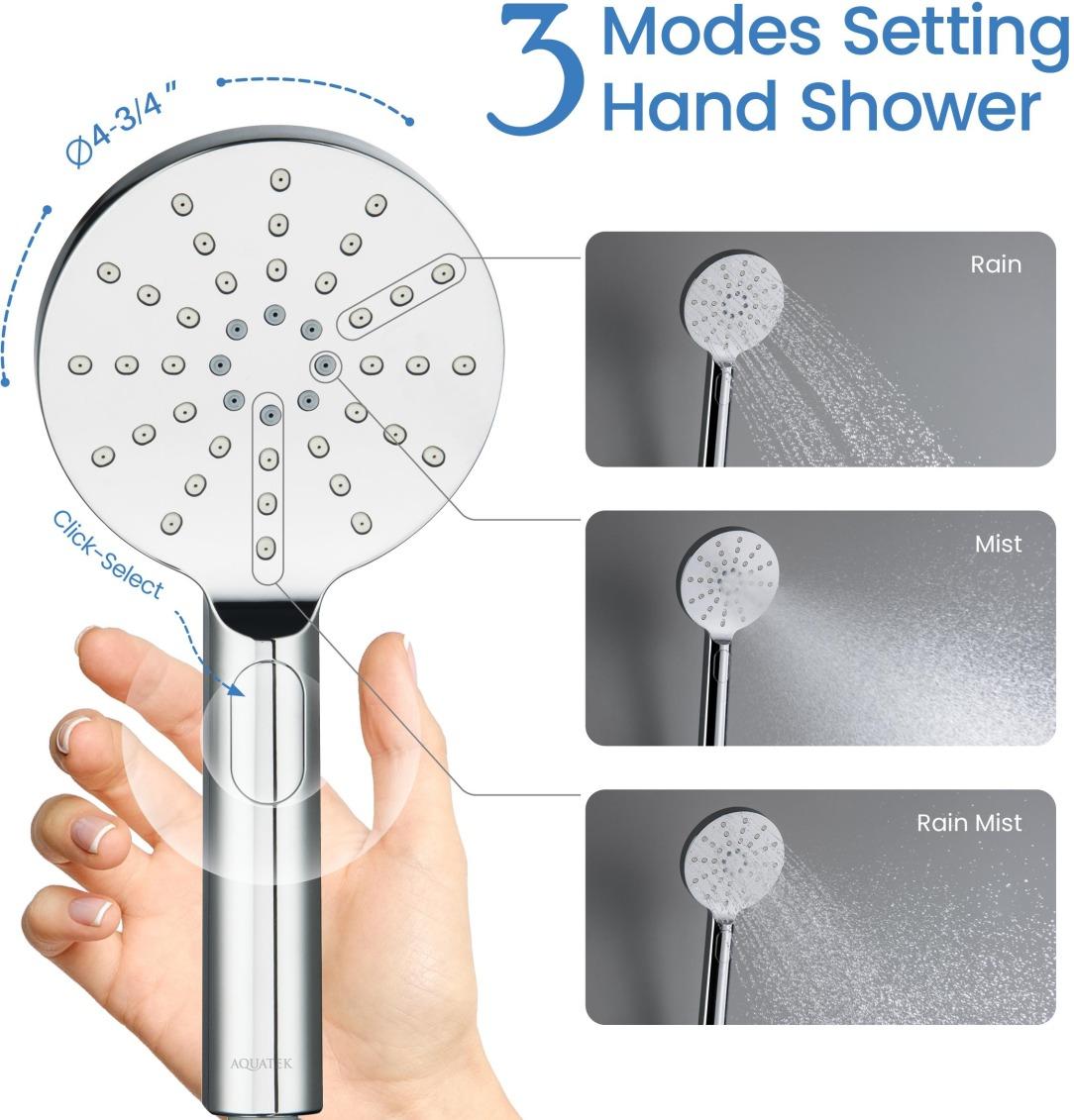 Ручной душ Aquanet Оберон Select 120 3jet хром AQ2006CR