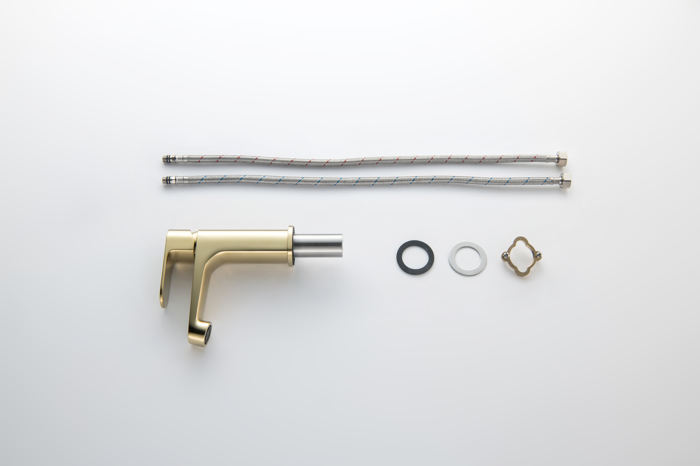 Смеситель для раковины Aquanet Oberon 98 мм шлифованное золото AQ1210BG