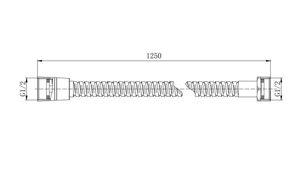 Шланг для душа Aquanet 125 см нержавеющая сталь хром AQ2100CR