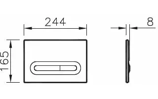 Комплект унитаз подвесной VitrA Integra Square с тонким сиденьем микролифт, инсталляцией и панелью смыва 9856B003-7206