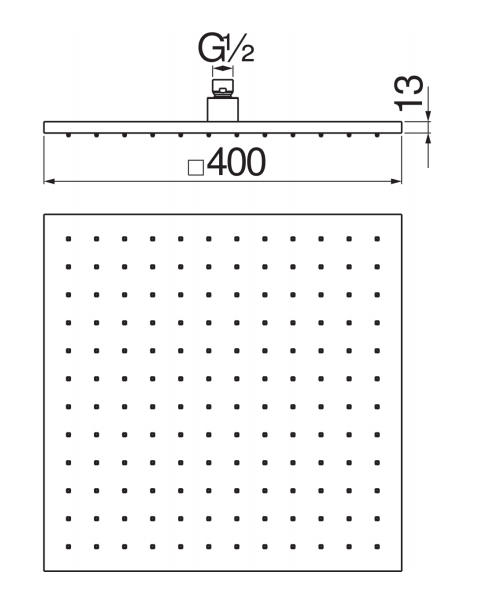 Верхний душ Paffoni 40 см AD139/110CR