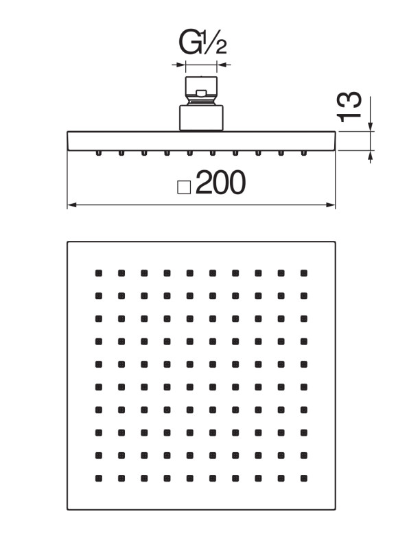 Верхний душ Paffoni 20 см AD139/108CR