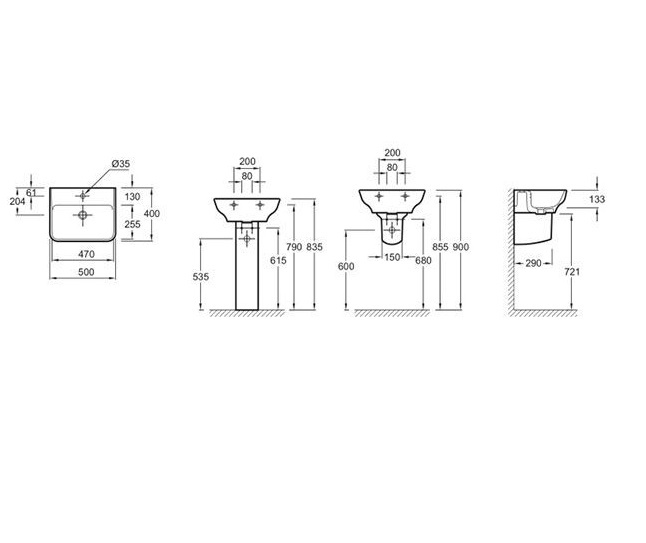 Раковина Jacob Delafon Struktura 50x40 см с отверстием под смеситель EGF112-00