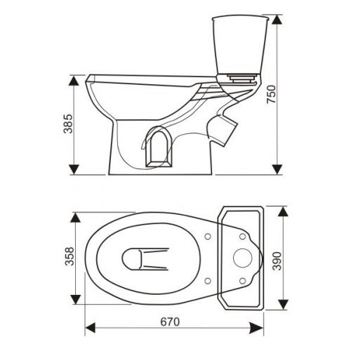 Унитаз-компакт Santek Элисса Стандарт косой выпуск нижний подвод синий 43355110202