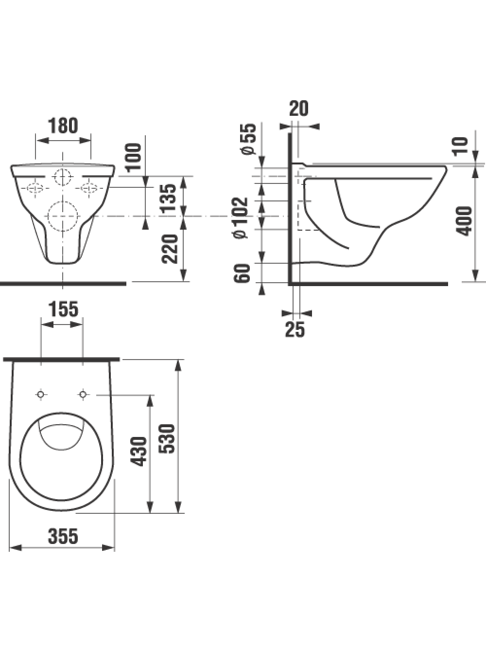 Унитаз подвесной JIKA Lyra 2137.0.000.000.1