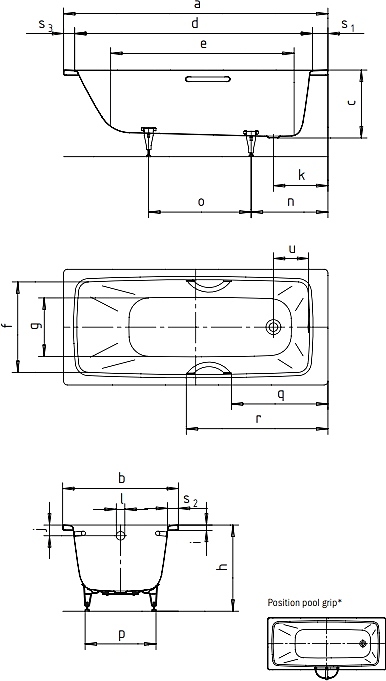 Ванна стальная KALDEWEI Cayono Мод. 747 150х70 см белая 274700010001