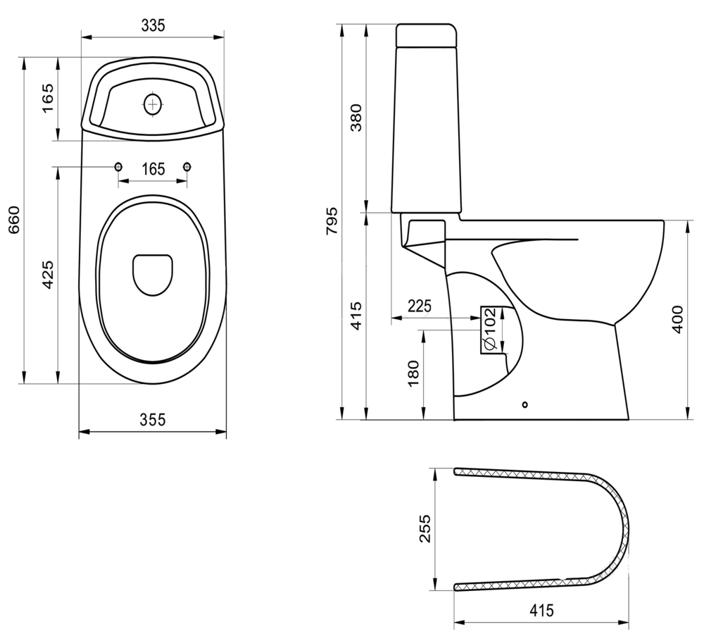 Унитаз-компакт Santek Остин сиденье дюропласт softclose 1.WH50.1.856