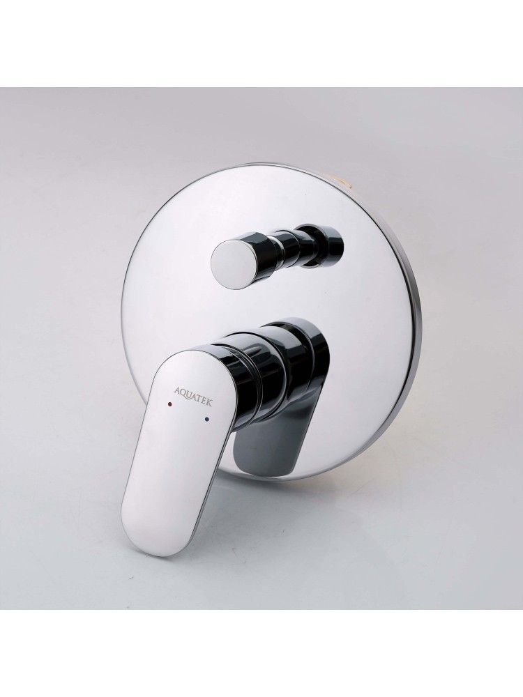 Смеситель для ванны скрытого монтажа Aquanet Ника комплект хром AQ1846CR