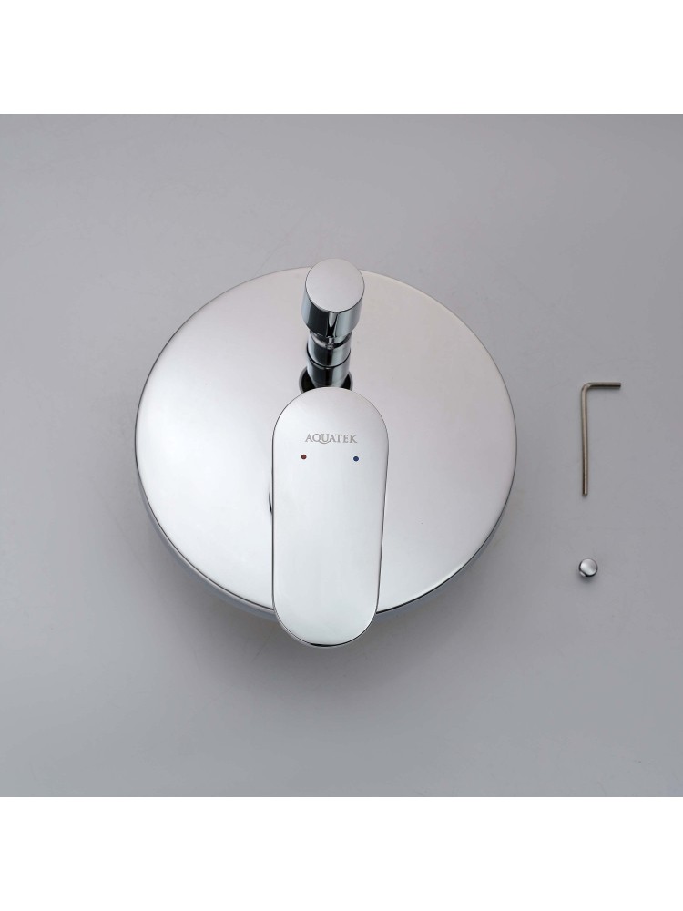 Смеситель для ванны скрытого монтажа Aquanet Ника комплект хром AQ1846CR