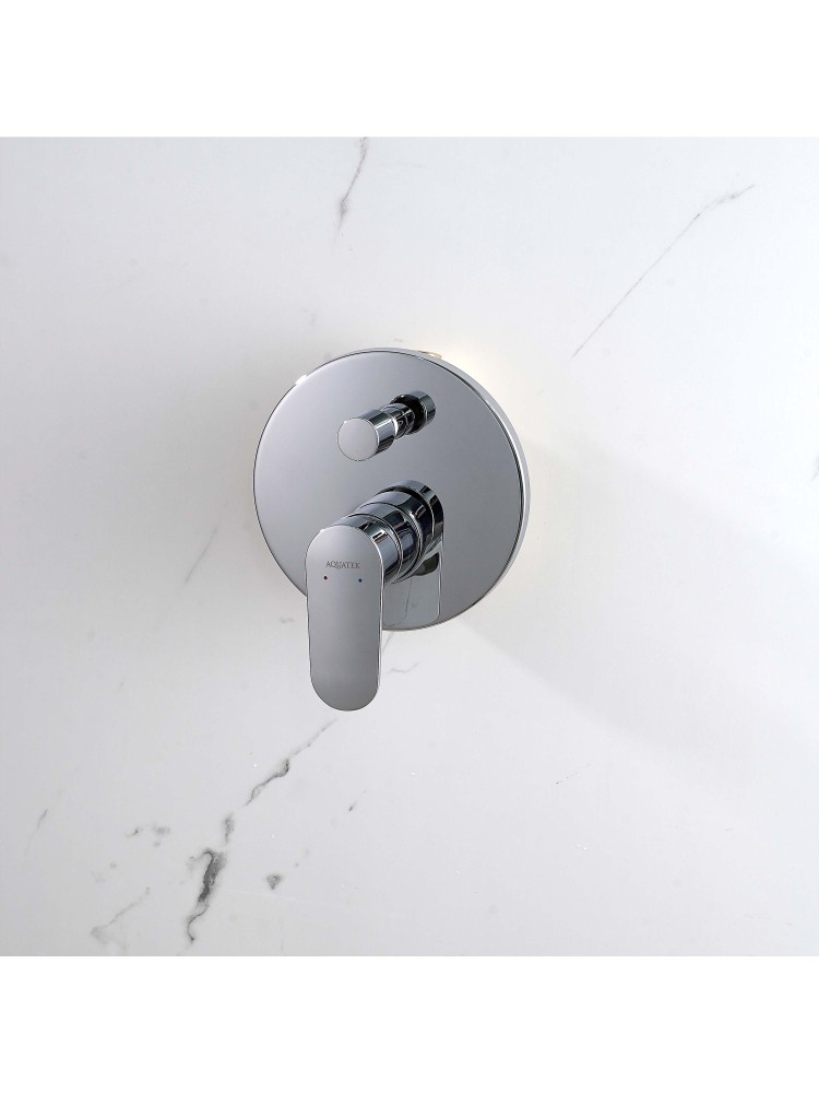 Смеситель для ванны скрытого монтажа Aquanet Ника комплект хром AQ1846CR