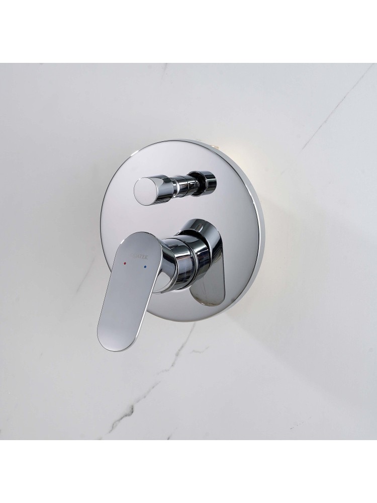 Смеситель для ванны скрытого монтажа Aquanet Ника комплект хром AQ1846CR