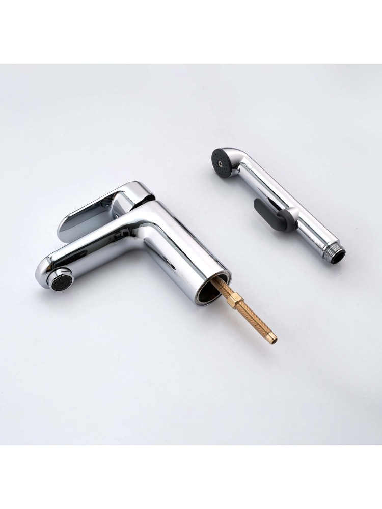 Смеситель для раковины Aquanet Ника с гигиеническим душем хром AQ1812CR