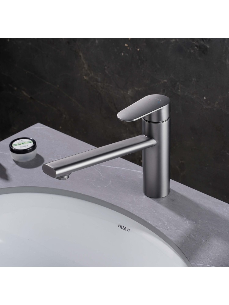 Смеситель для кухни Aquanet Ника оружейная сталь AQ1880BGM