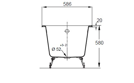 Ванна чугунная Jacob Delafon Parallel 150х70 см без отверстий для ручек E2946-00