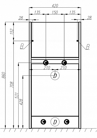 Комплект AQUATON Лондри 40 тумба и раковина Лондри 105 правая 1A2360K0LH010