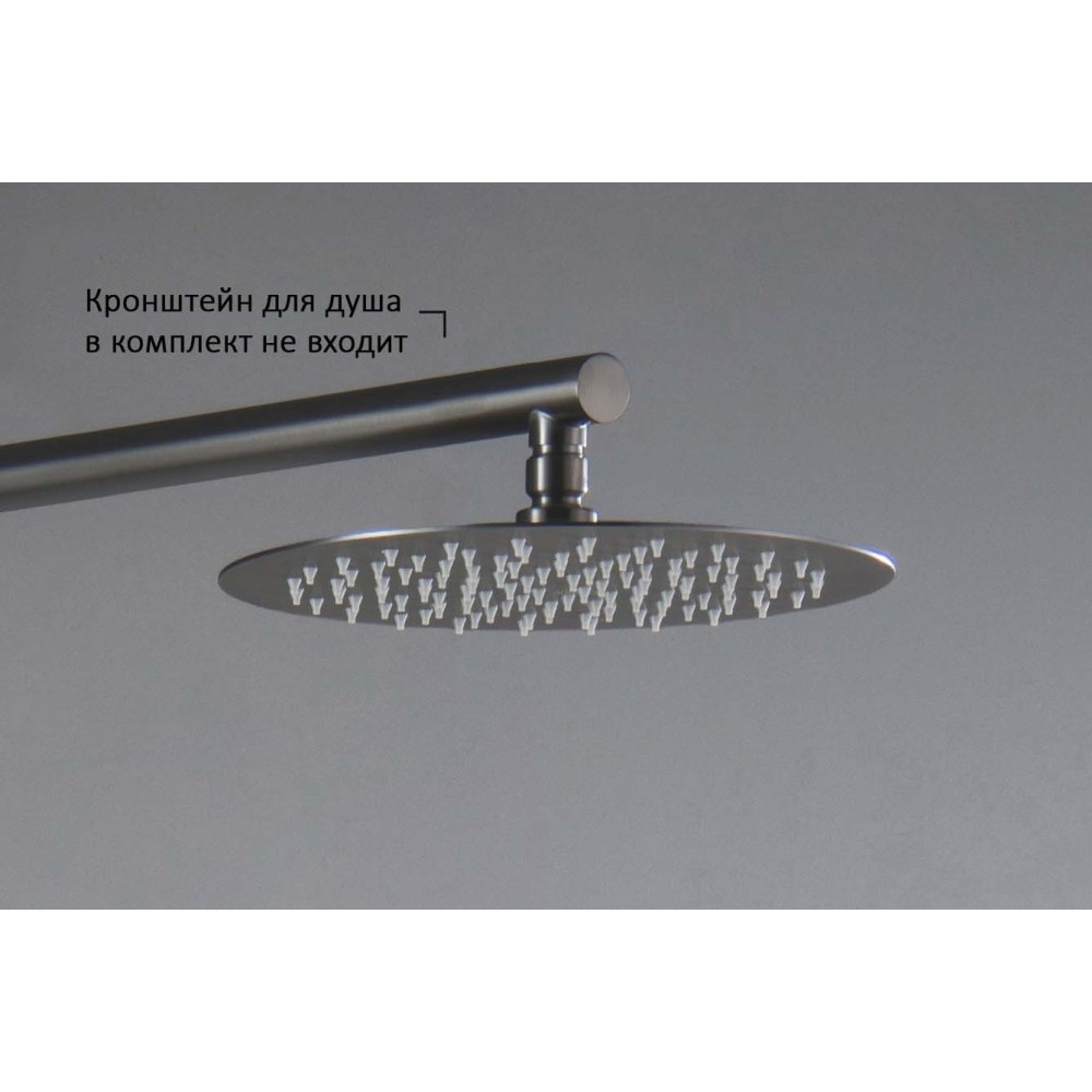 Верхний душ Aquanet AQ2073BGM круглый 250х2 мм оружейная сталь AQ2073BGM