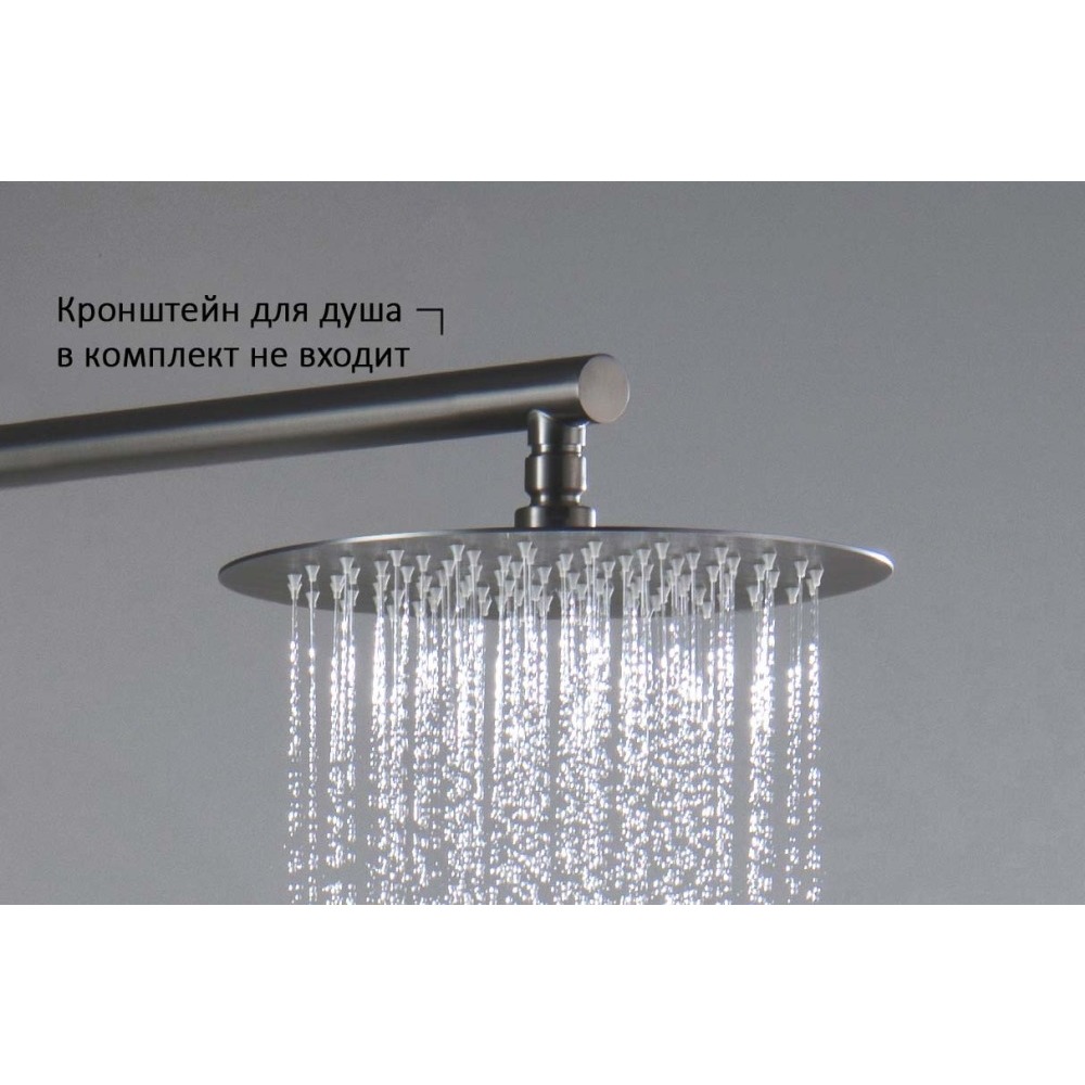 Верхний душ Aquanet AQ2073BGM круглый 250х2 мм оружейная сталь AQ2073BGM