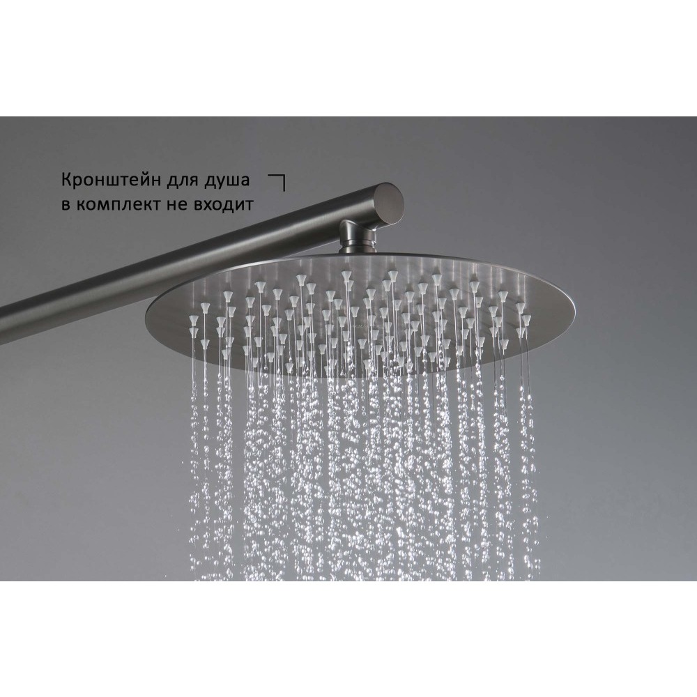Верхний душ Aquanet AQ2073BGM круглый 250х2 мм оружейная сталь AQ2073BGM