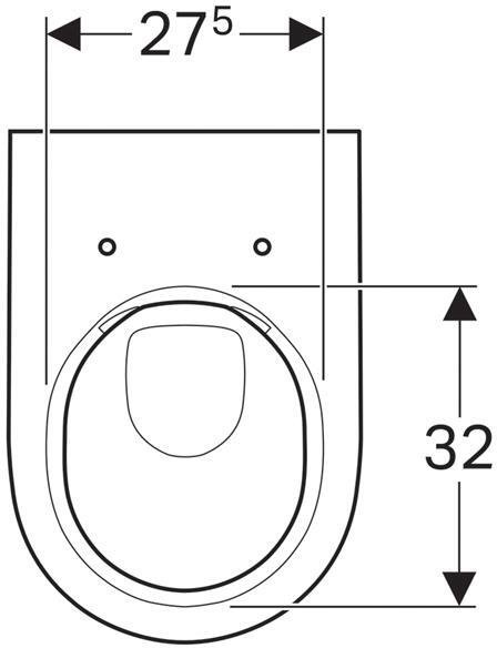Унитаз подвесной Geberit Acanto Rimfree 510х355 мм белый 500.600.01.2