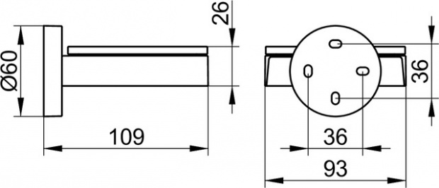 Мыльница KEUCO EDITION 90 с хрустальной чашей хром 19055019000