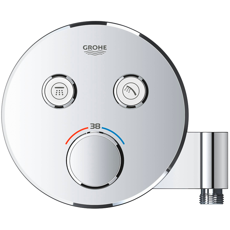 Термостат для душа GROHE Grohtherm SmartControl внешняя часть на 2 выхода с держателем хром 29120000