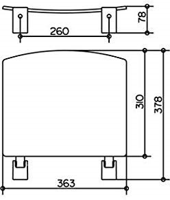 Сиденье для душа откидное KEUCO PLAN хром/белый 14980010051 RAL 9010