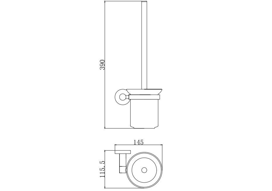 Ершик для унитаза настенный Aquanet ВЕГА хром AQ4010CR