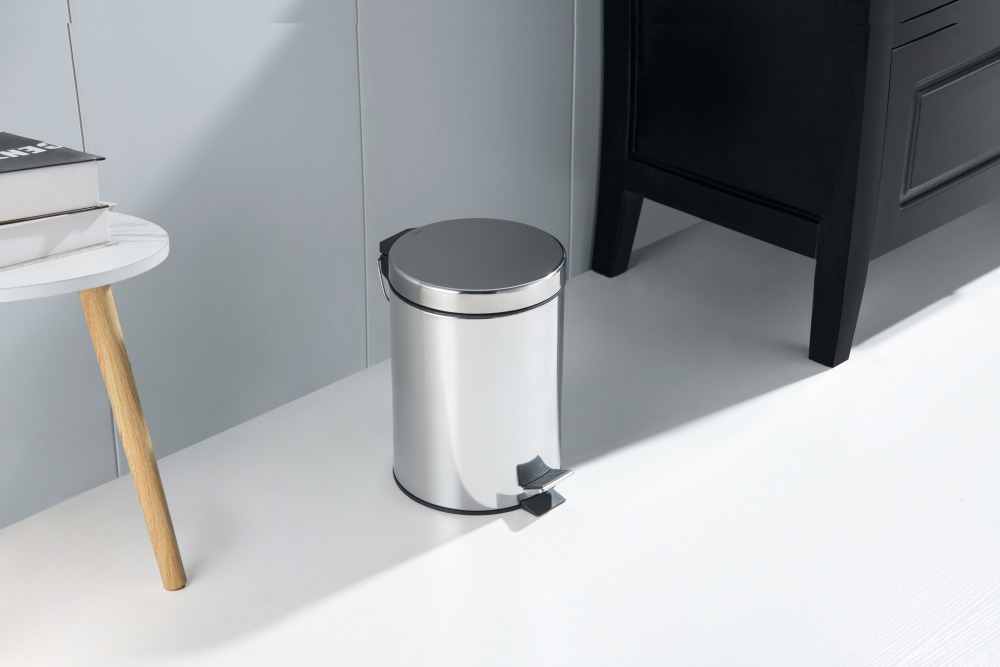 Корзина для мусора с педалью Aquanet AQ4991CR 5 л полированный хром AQ4991CR