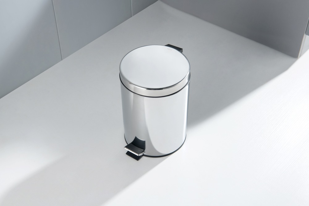 Корзина для мусора с педалью Aquanet AQ4991CR 5 л полированный хром AQ4991CR