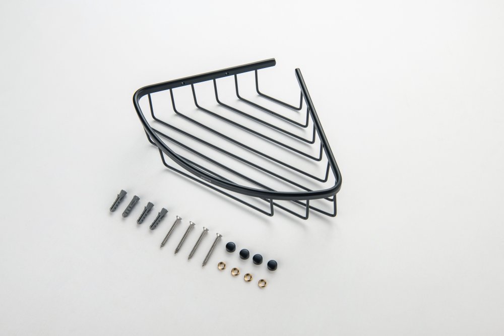 Полка угловая Aquanet матовый черный AQ4906MB