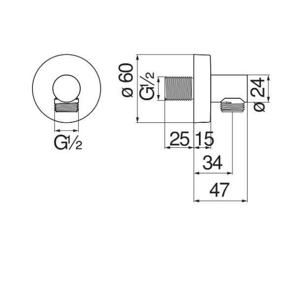 Шланговое подсоединение Paffoni глянцевый черный AD150/12FLP