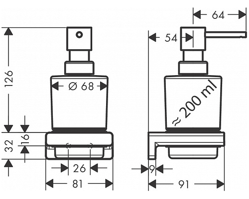 Дозатор жидкого мыла Hansgrohe AddStoris 41745000
