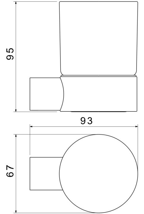 Стакан с держателем Aquatek Лира хром AQ4404CR