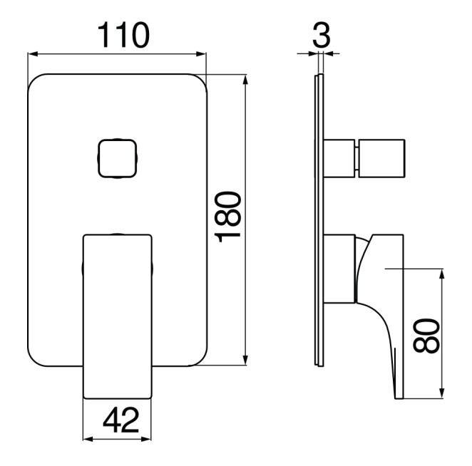Смеситель для ванны Nobili Seven SE124100/ECR внешняя часть хром SE124100/ECR