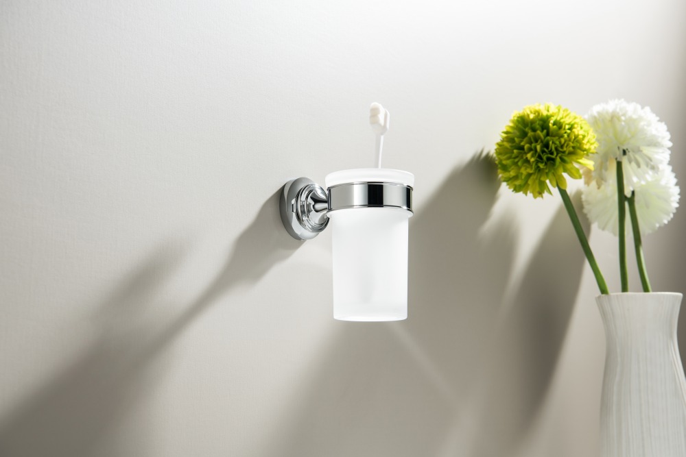 Стакан с держателем Aquanet Классик хром AQ4527CR