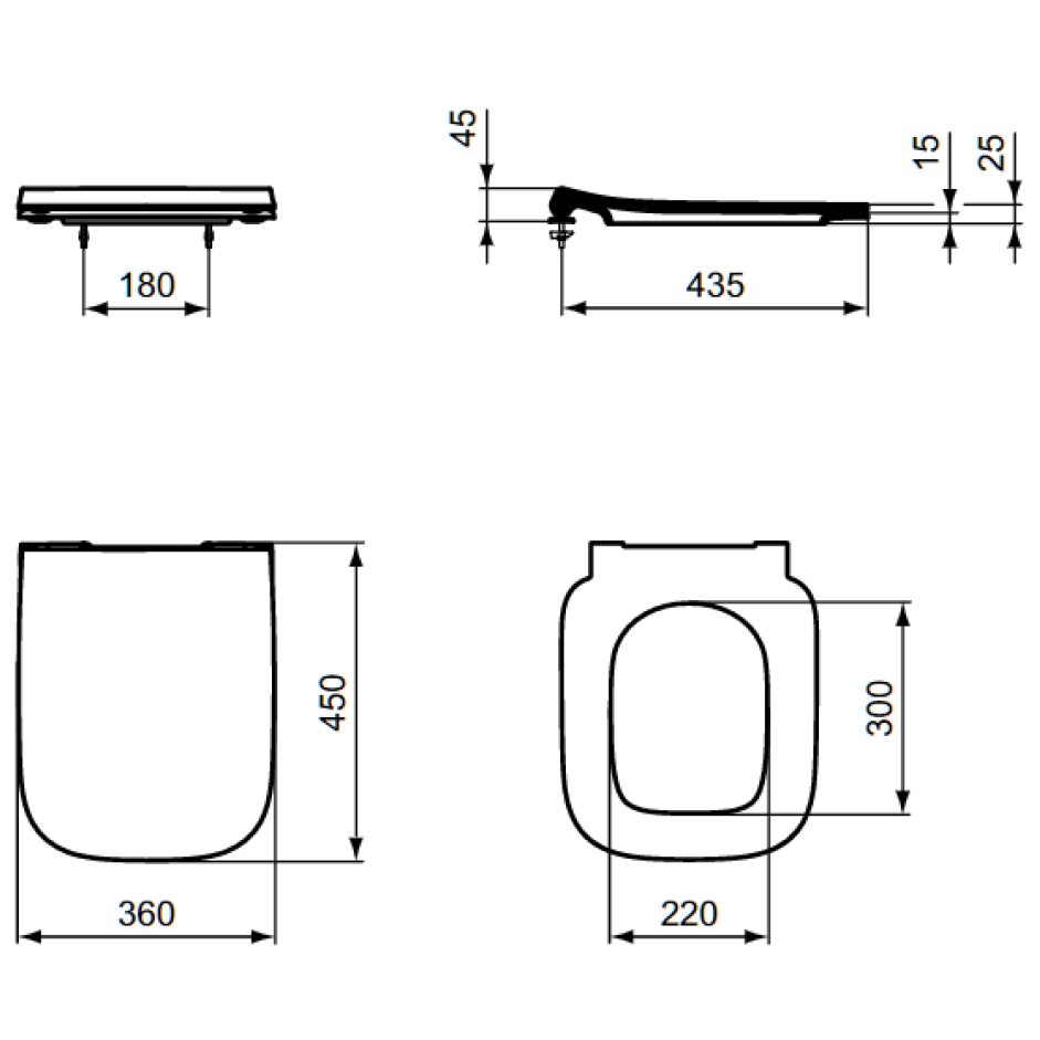 Сиденье для унитаза Ideal Standard i.life B Slim с микролифтом T500301