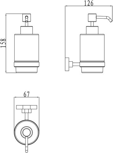 Дозатор для жидкого мыла RAVAK Chrome CR 231.00 стекло X07P223