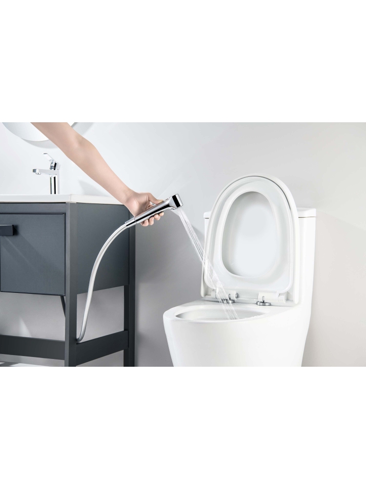 Смеситель для раковины Aquanet Лугано 106 мм с гигиеническим душем хром AQ1712CR