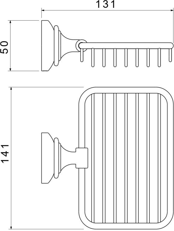 Мыльница-решетка Aquanet Классик хром AQ4533CR