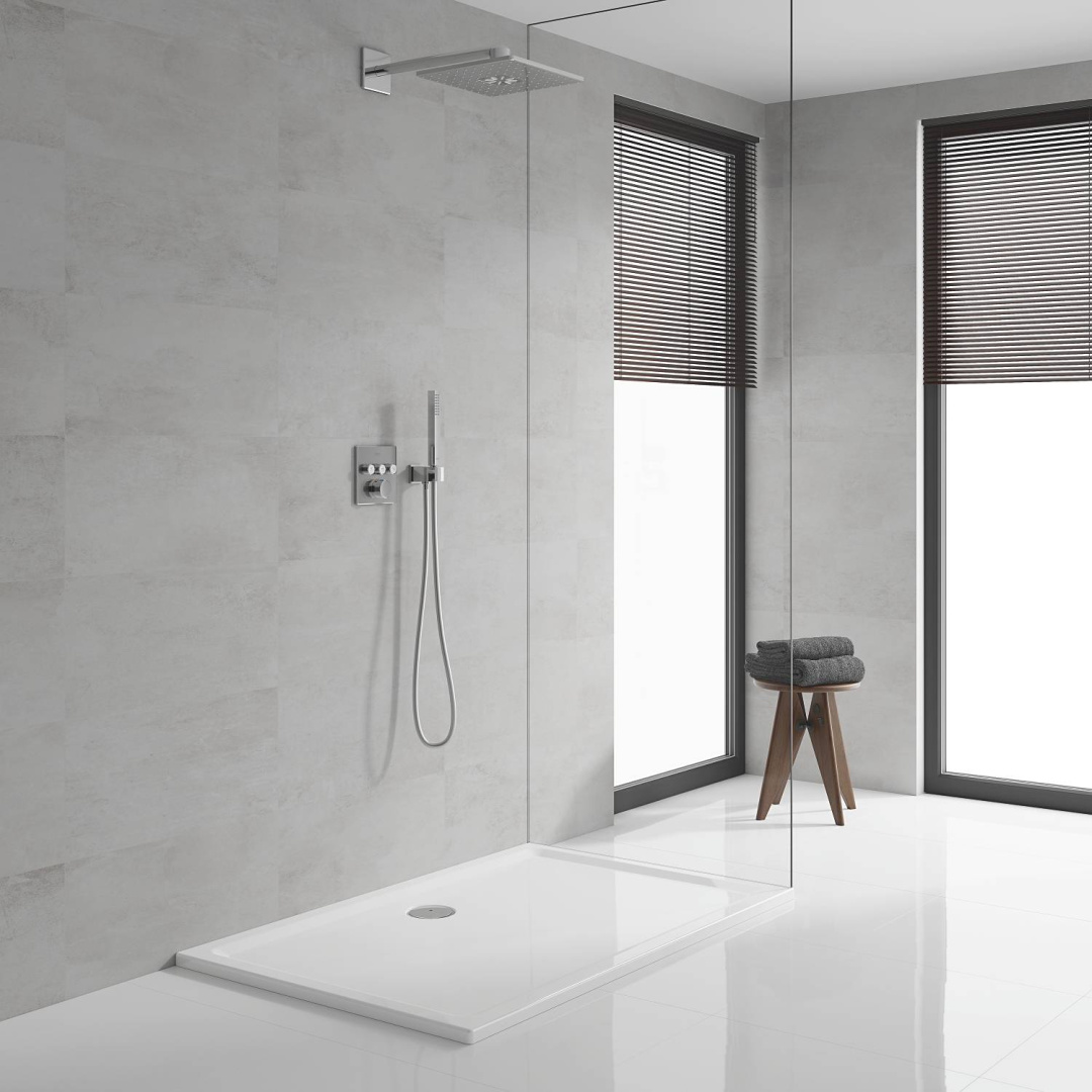 Душевая система с термостатом Grohe Grohtherm SmartControl и верхним душем Rainshower SmartActive Cube 310 хром 34712000