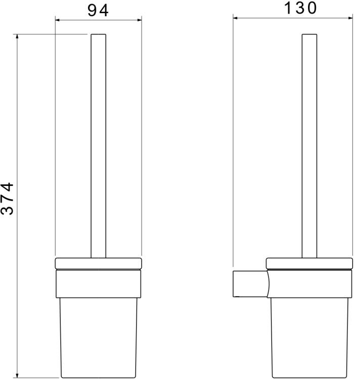 Ершик для унитаза Aquatek Лира хром AQ4410CR