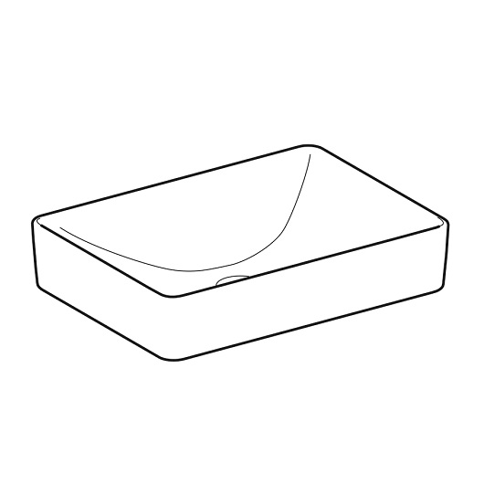 Раковина накладная Geberit VariForm прямоугольная 55х40 см без перелива 500.779.01.2