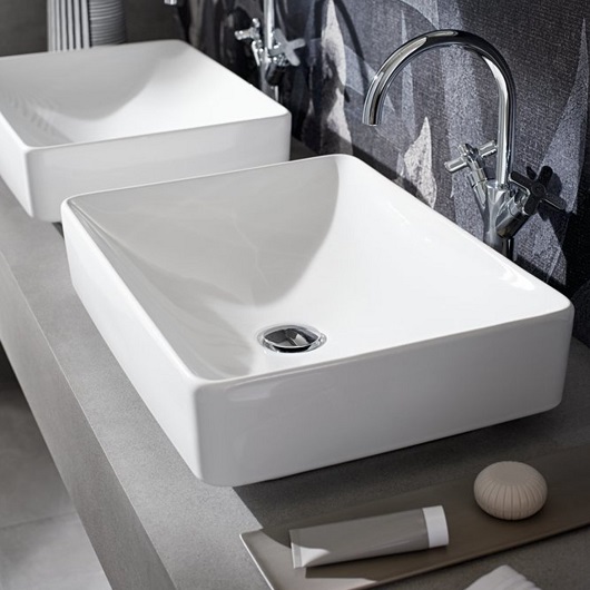 Раковина накладная Geberit VariForm прямоугольная 55х40 см без перелива 500.779.01.2