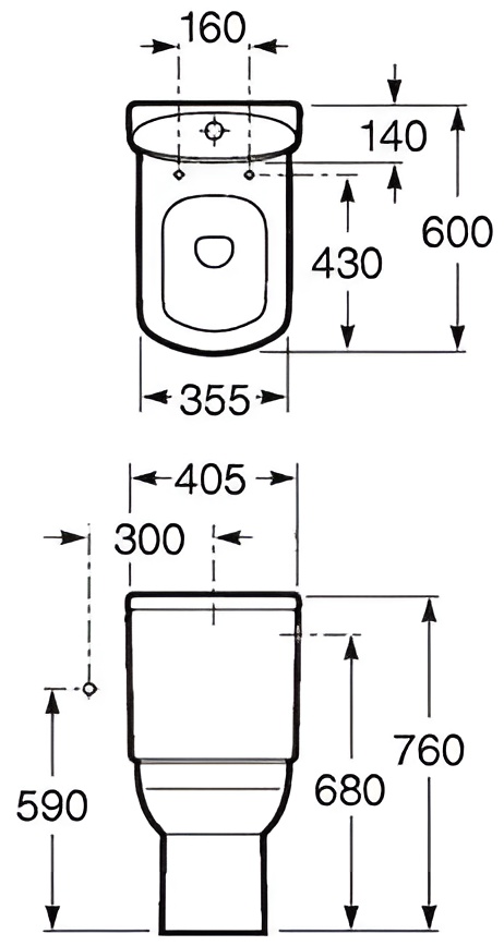 Бачок для унитаза Roca Dama Senso Compacto нижний подвод 34151B000
