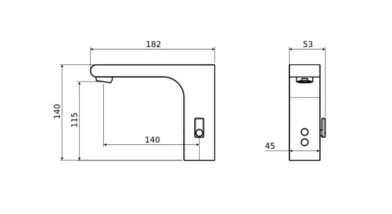 Смеситель для раковины электронный AQUATON Лира AQ5410CR