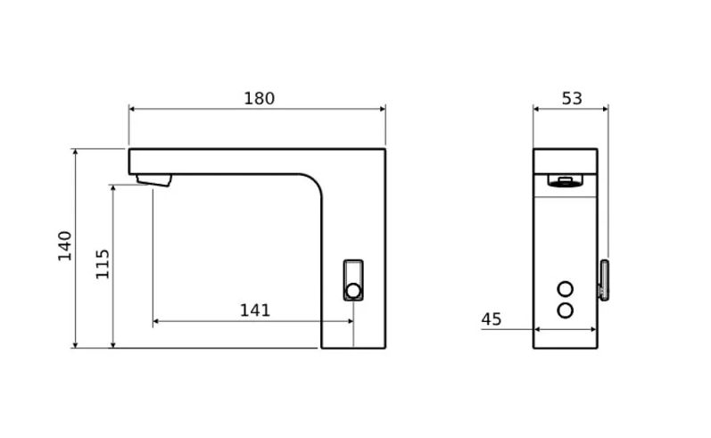 Смеситель для раковины электронный Aquanet Либра AQ5610CR