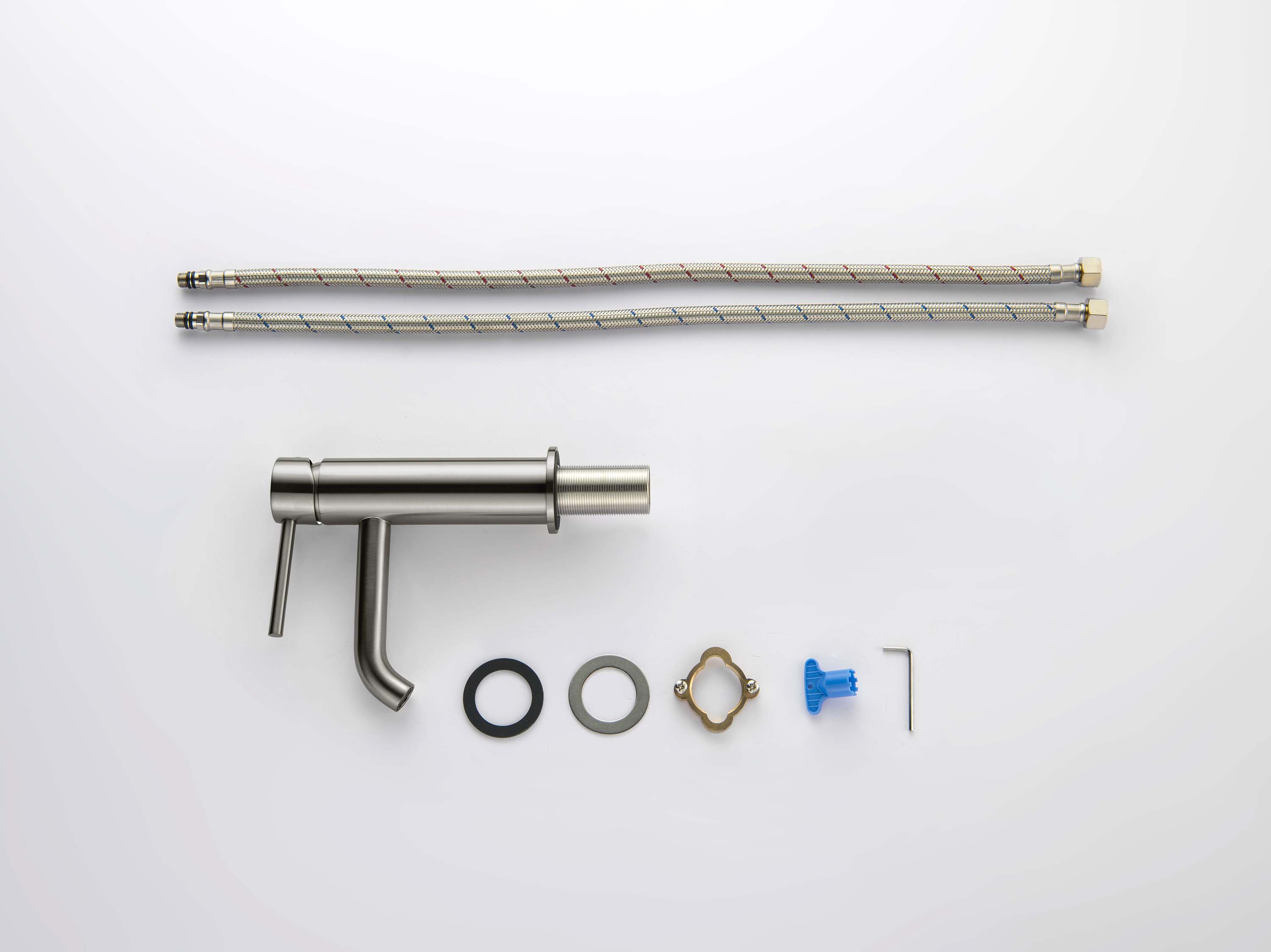 Смеситель для раковины Aquanet Европа AQ1310BGM без донного клапана оружейная сталь AQ1310BGM