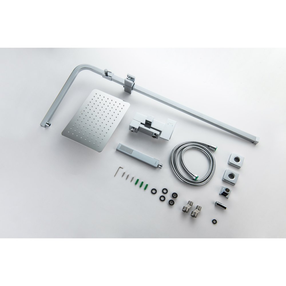 Душевая система Aquanet Либра AQ2640CR со смесителем для ванны 300х200 мм хром AQ2640CR