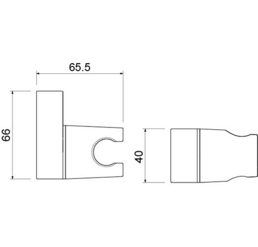 Держатель ручного душа Aquanet хром AQ2406CR
